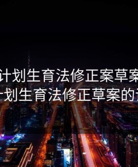 人口与计划生育法修正案草案，人口与计划生育法修正草案的议案