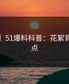 【爆料】51爆料科普：花絮背后5大爆点